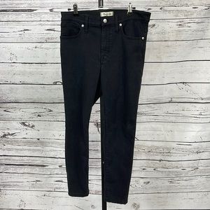 Madewell Black 9 inch Mid-Rise Skinny Jeans Size 30